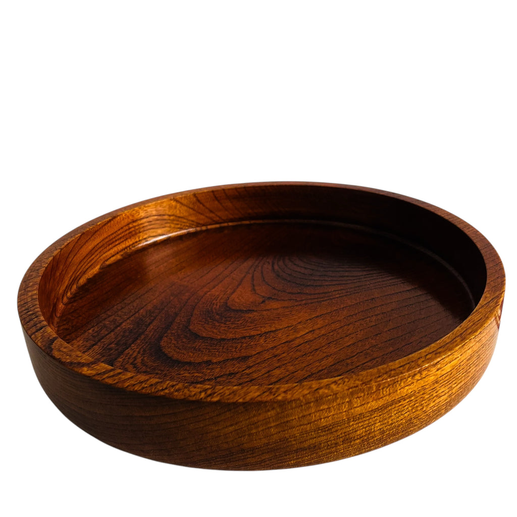 Futa Balleries Wooden Lacquer Round Craft Japan Tea Tray