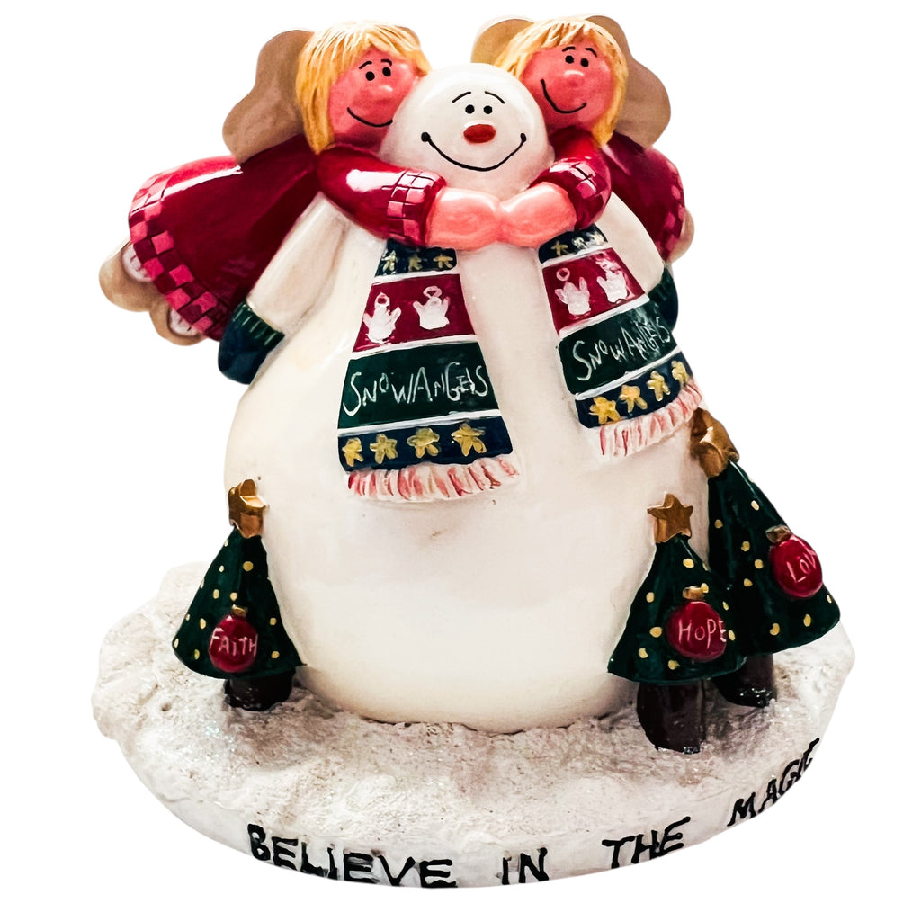 Vintage Designers at Crazy Mountain Snow Angels Holiday Snowman Figurine