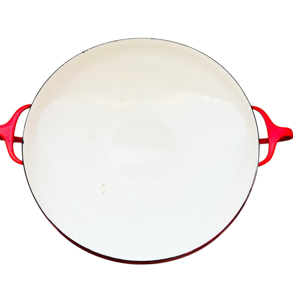 Vintage Dansk Kobenstyle Enamel Paella Pan 13 1/8” Red JHQ Made In Denmark