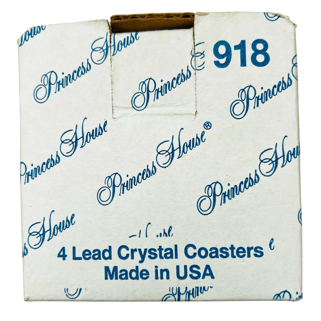 Vintage Princess House Lead Crystal Santa Coasters Crystal Coasters