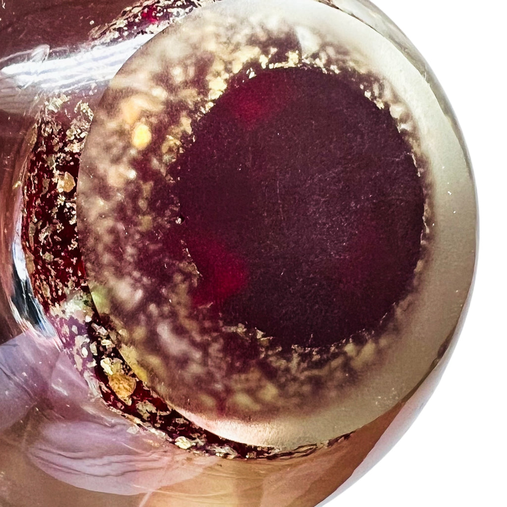 Vintage Swirl Glitter Glass Paperweight