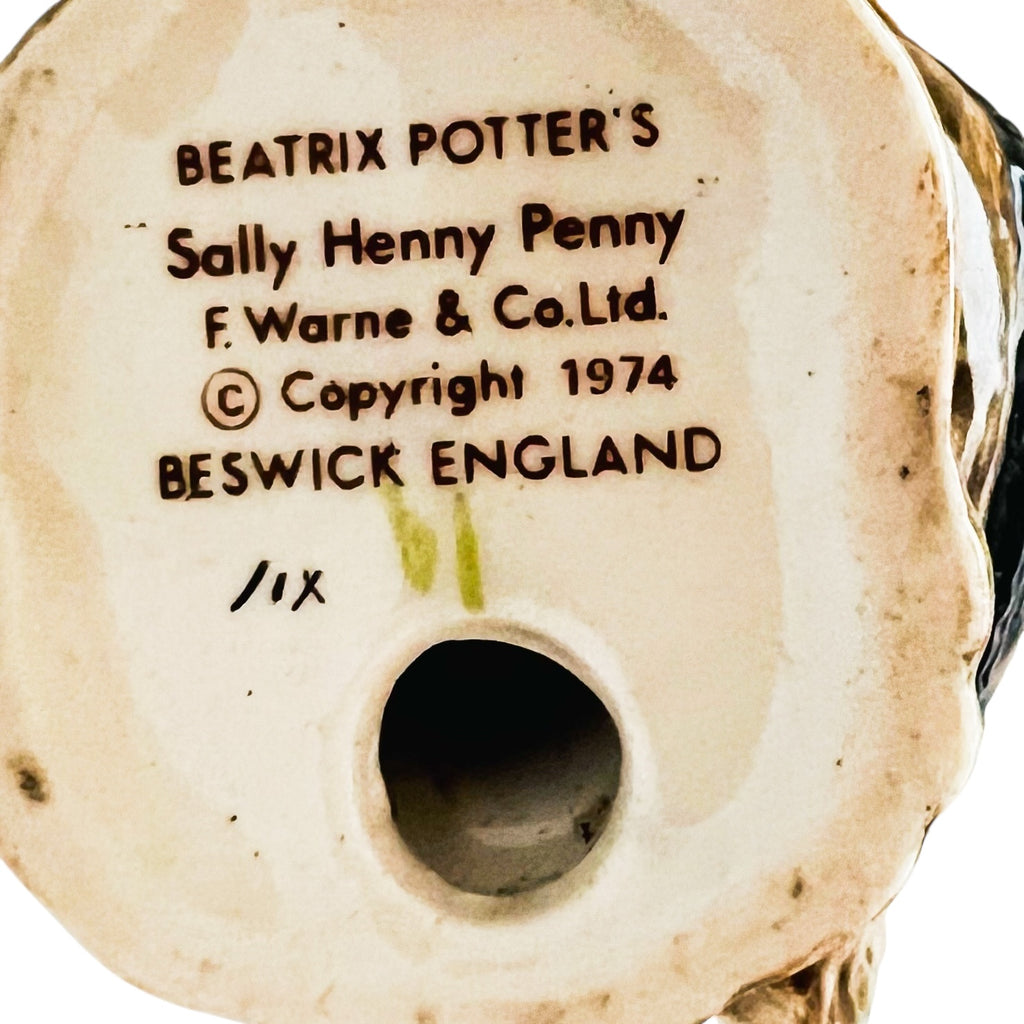 Beatrix Potter’s Sally Henny Penny Bewick England Figurine