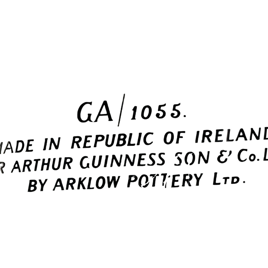 Vintage Guinness Arklow Pottery Black and Gold Ashtray