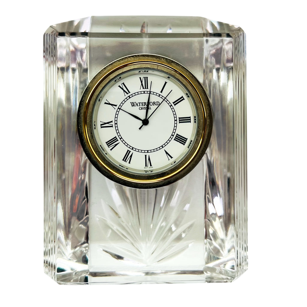 Vintage Waterford Crystal Ireland Colonnade Desk Clock