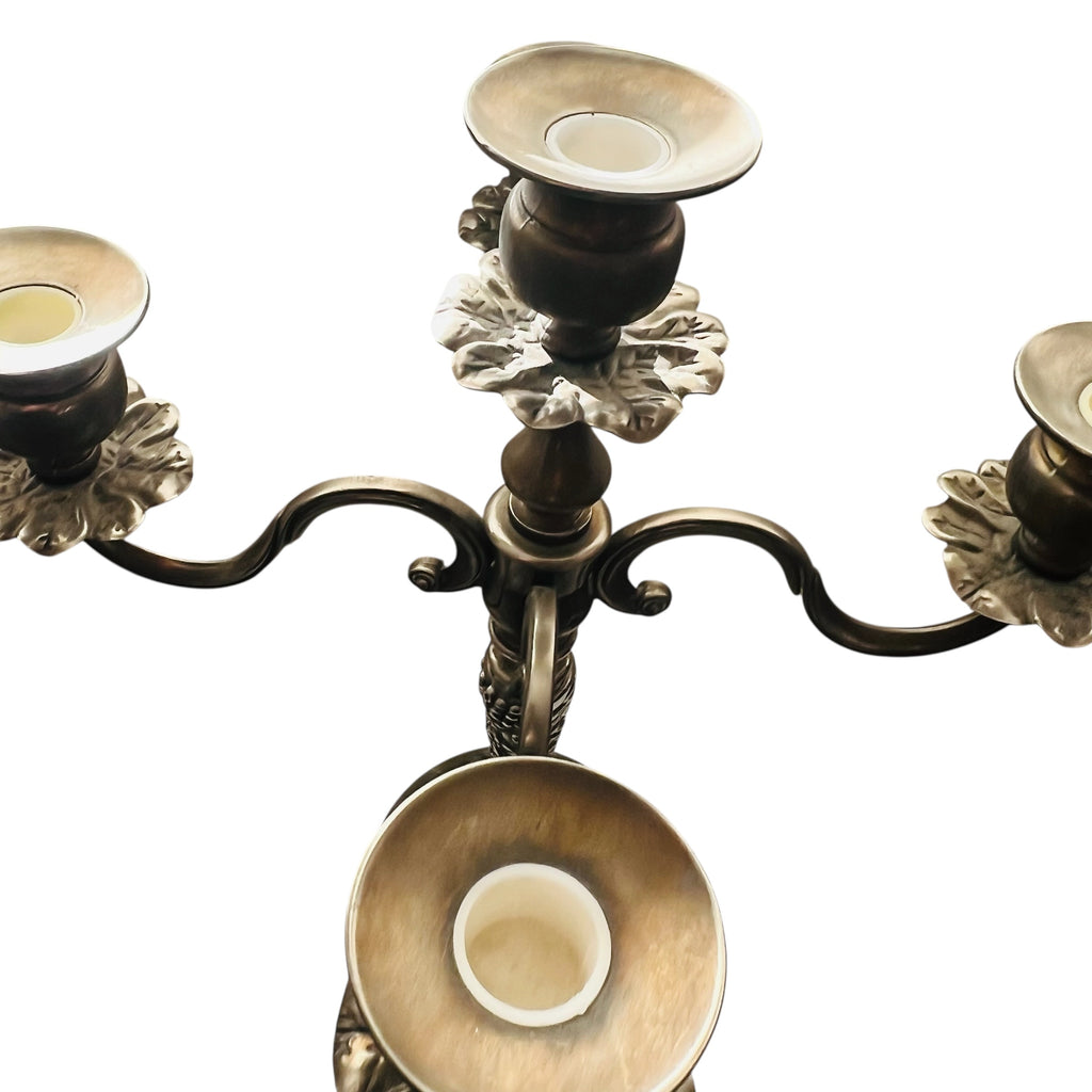 Vintage Silver Plated 4 Arm Candelabra Ornate Candle Holder