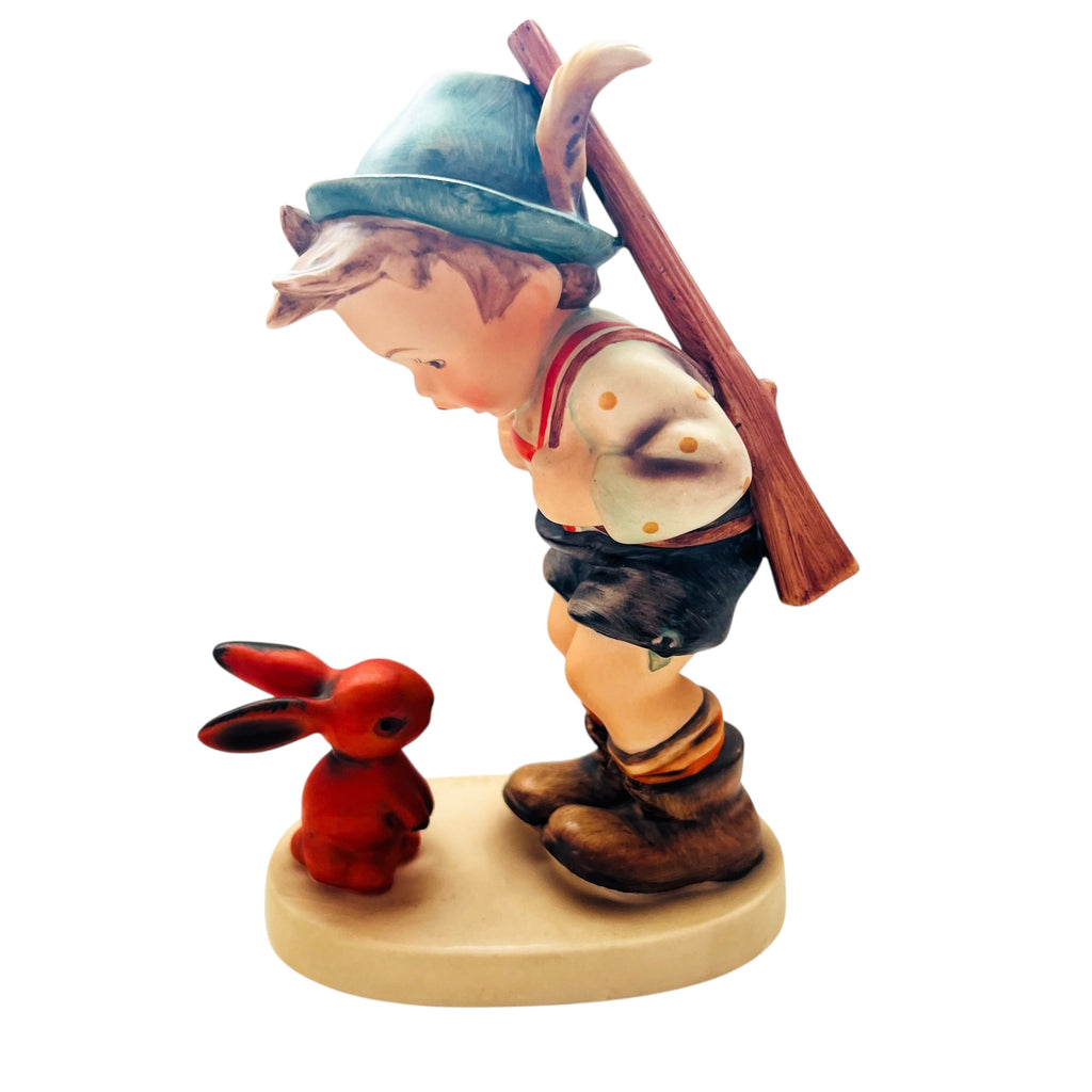 Vintage Hummel Sensitive Hunter Boy and Rabbit Western Germany Figurine
