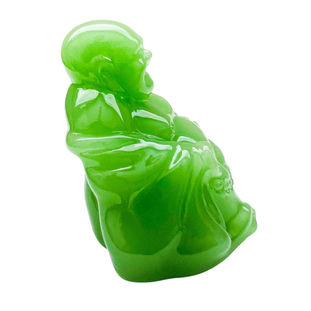 BUDDHA Green Resin Sitting Statue Paperweight