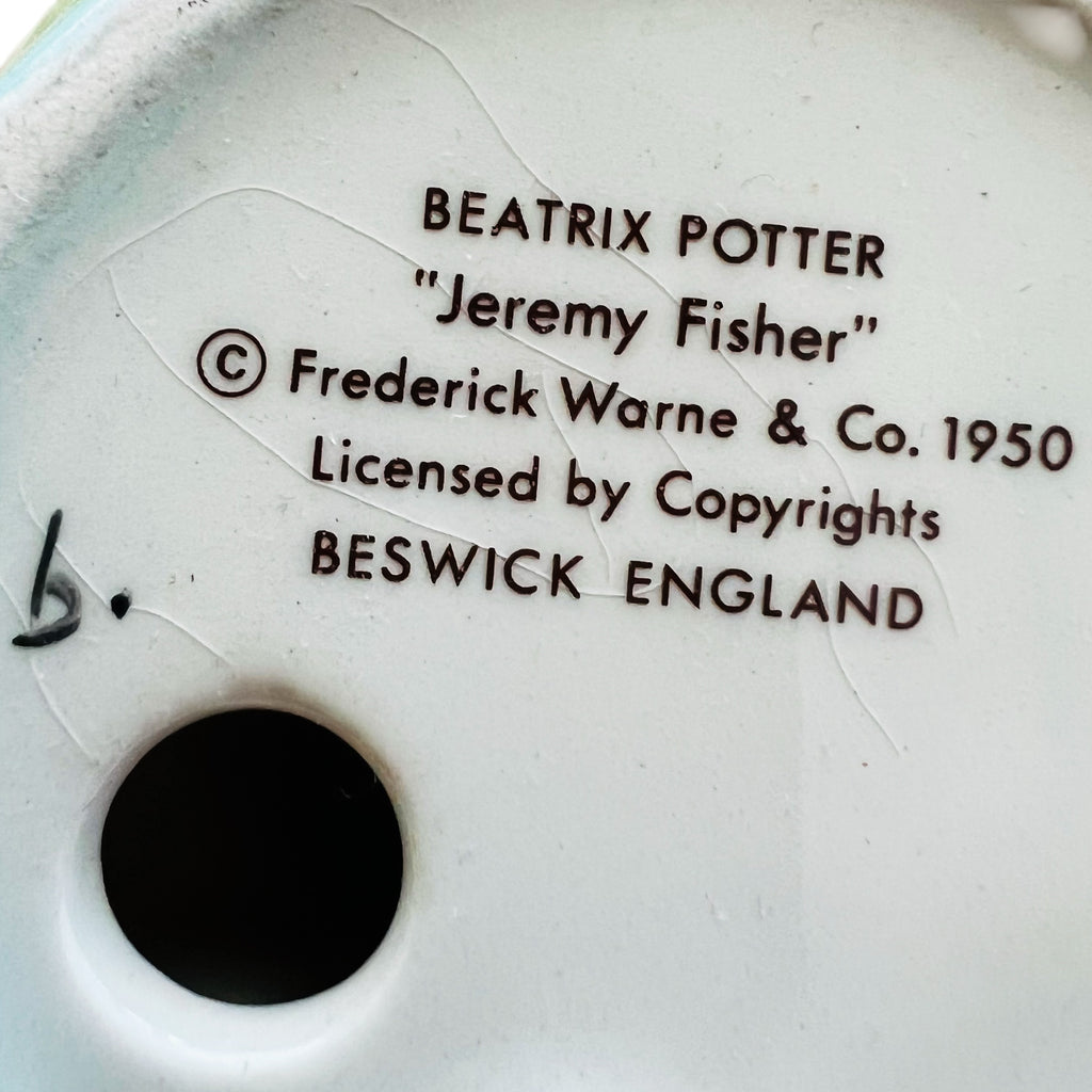 Beatrix Potter Mr. Jeremy Fisher Beswick F. Warne & Co Figurine