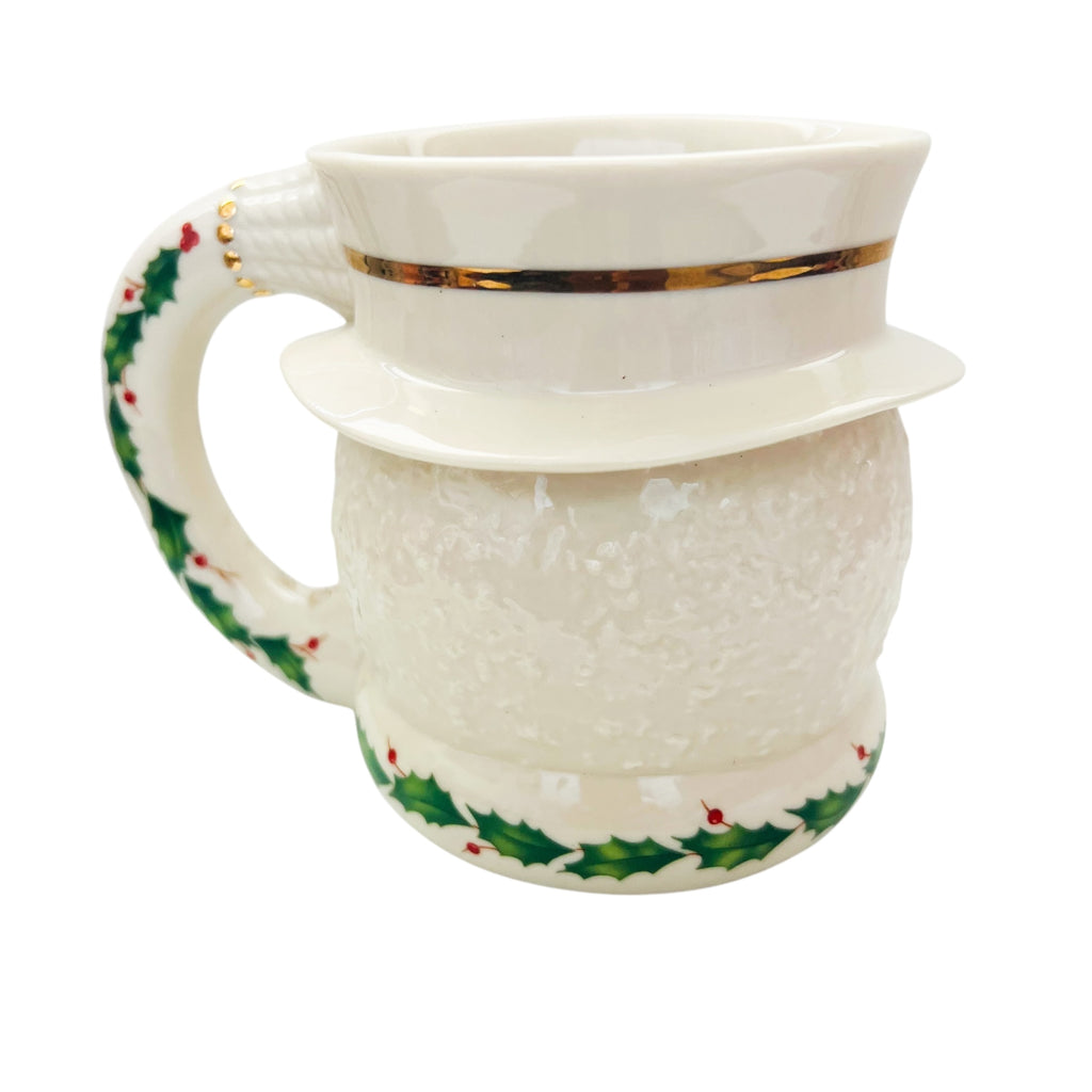 LENOX Festive Holiday Snowman Mug