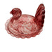 Vintage Glass Cranberry Hen on Nest Candy Dish