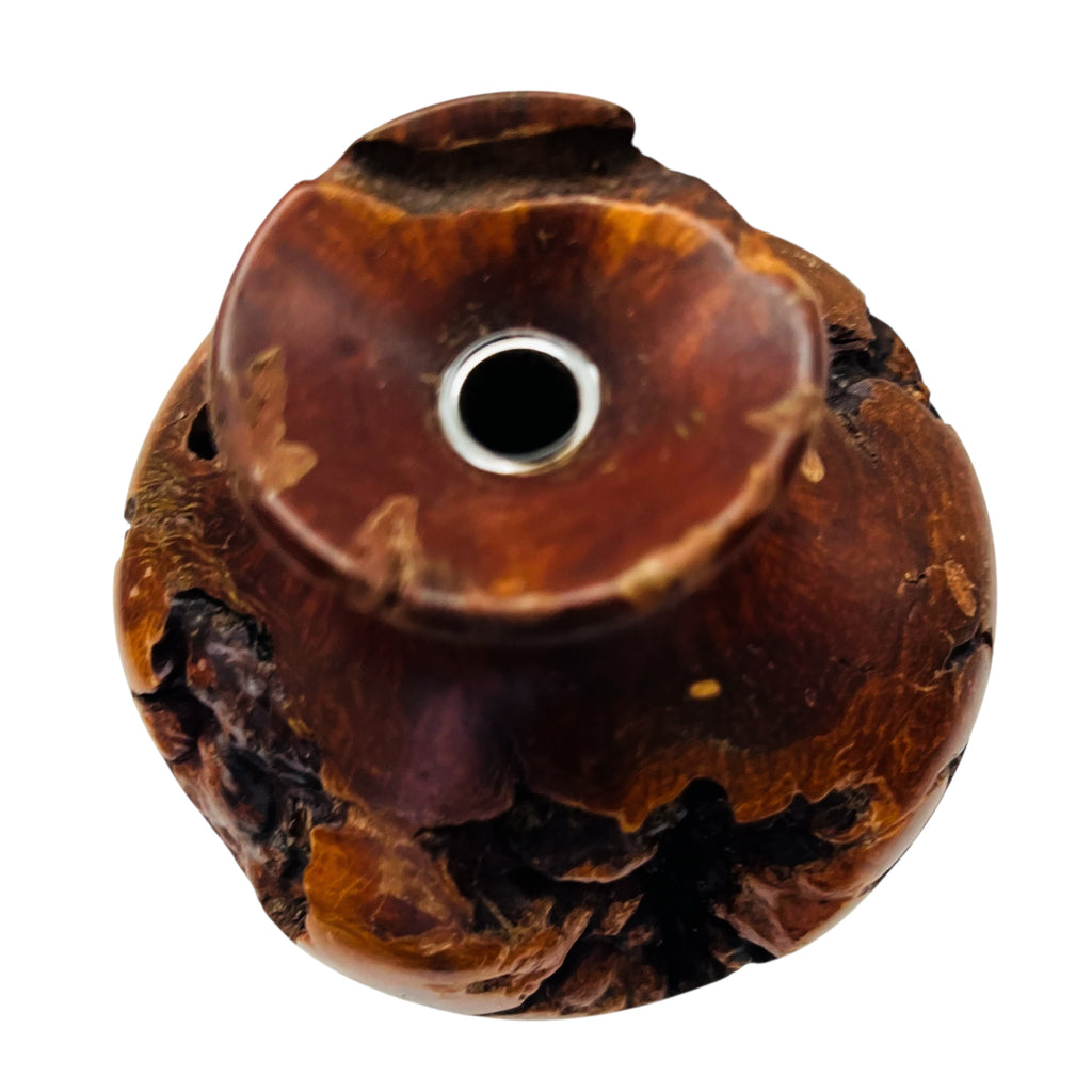Vintage Mid Century Burl Wood Rustic Bud Vase