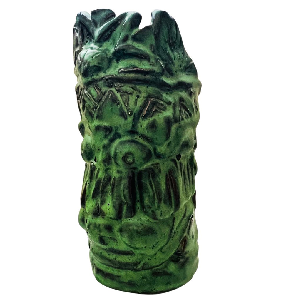 Vintage Pottery Green Signed Vase