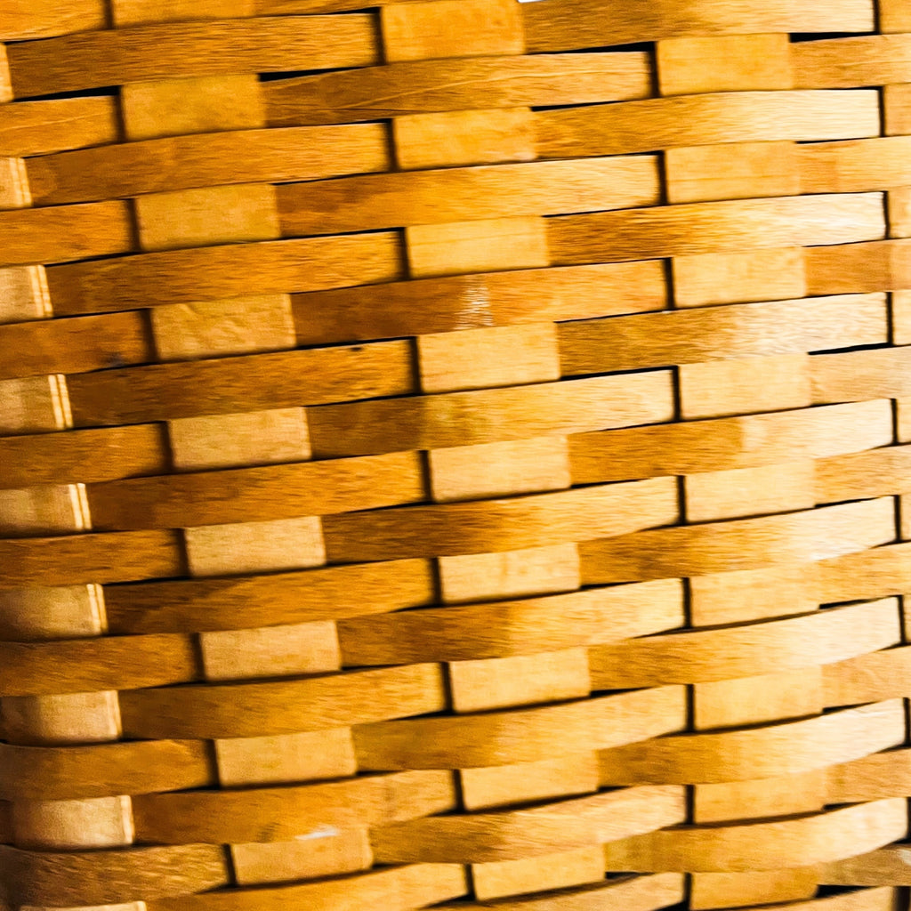 Vintage 1995 Longaberger Woven Picnic Basket with Plastic Liner