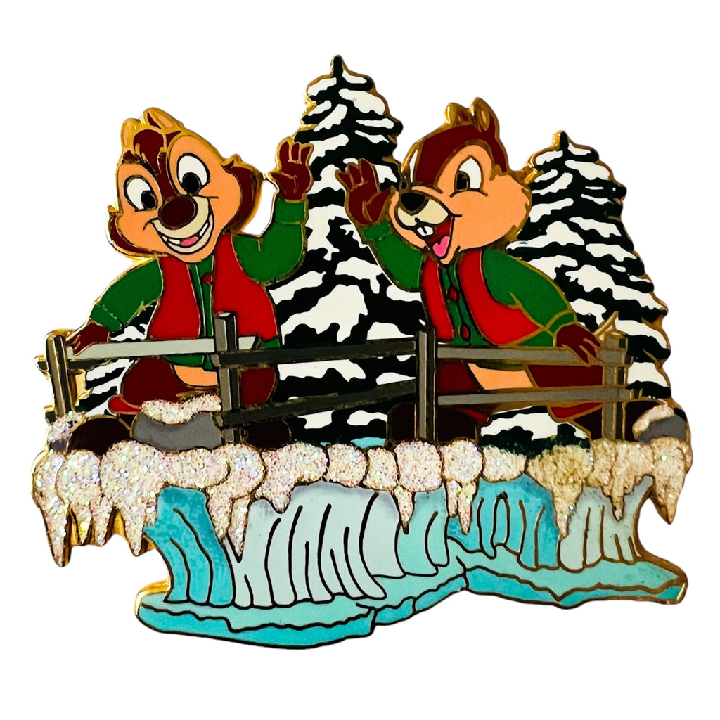 Disney Chip & Dale Christmas Parade Series Winter Snow Disneyland Resort Jumbo LE Pin