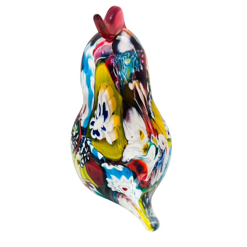 Vintage Murano Millefiori Bird Art Glass Paperweight Figurine