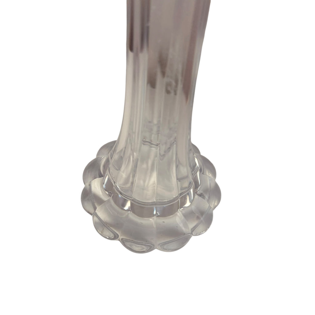Vintage Fluted Silhoutte Clear Glass Bud Vase