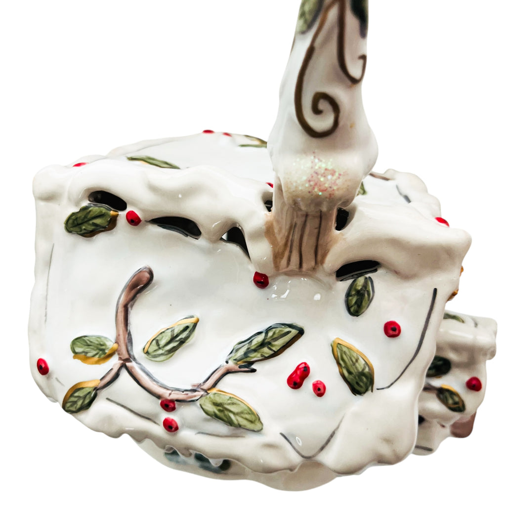 Blue Sky Clayworks Heather Goldminc Christmas Silent Night Church Tealight Candle Holder