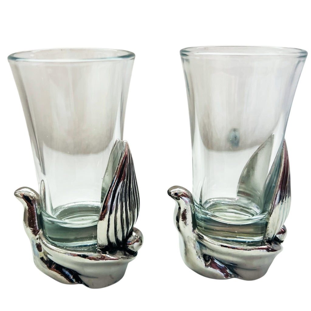 Pottery Barn Set of 2 GNOME Shot Glasses