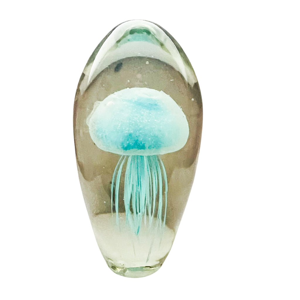 Vintage Jellyfish Art Glass Paperweight