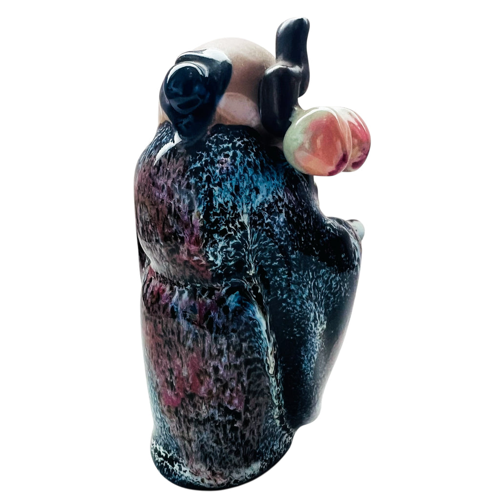 Vintage Chinese God of Longevity Mudman Clay Figurine