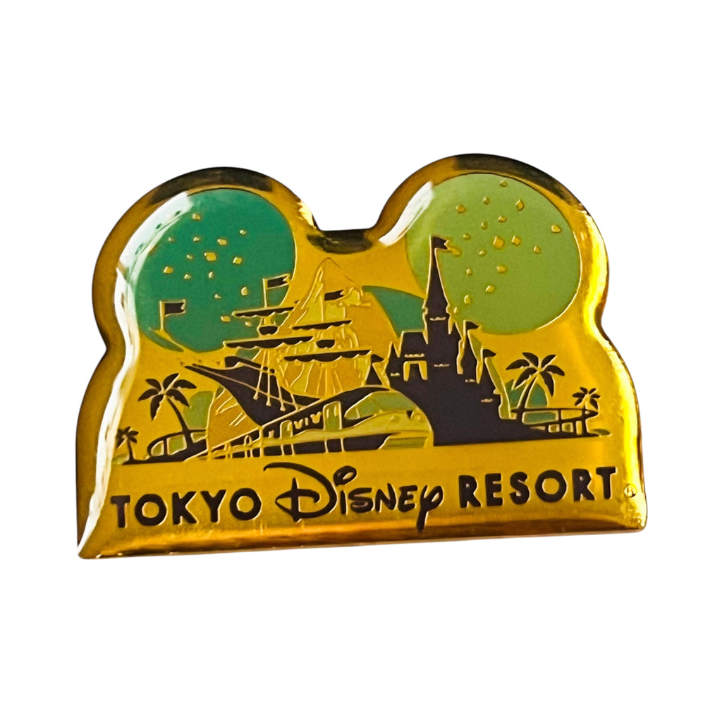 Disney Tokyo Resort DTR Gold Logo Pin