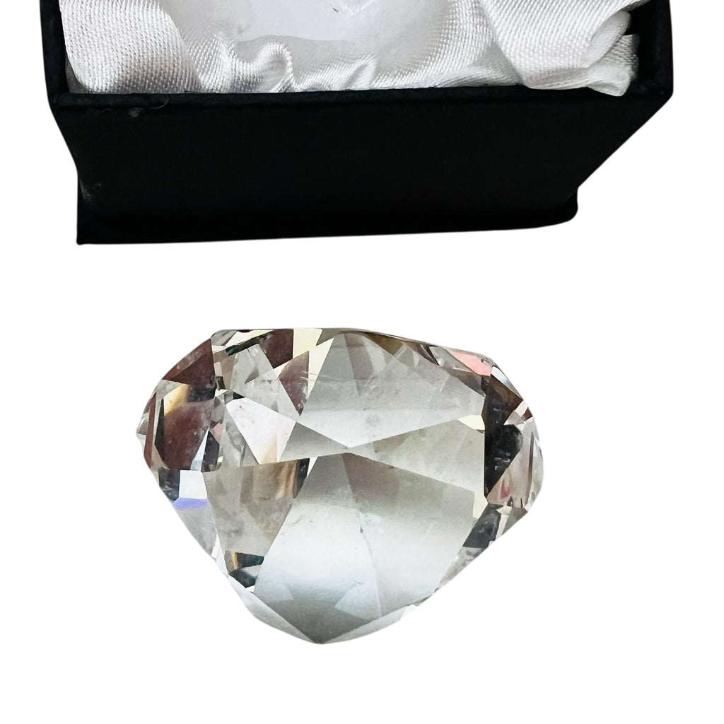 Oleg Cassini Crystal Cut Hexagon Paperweight