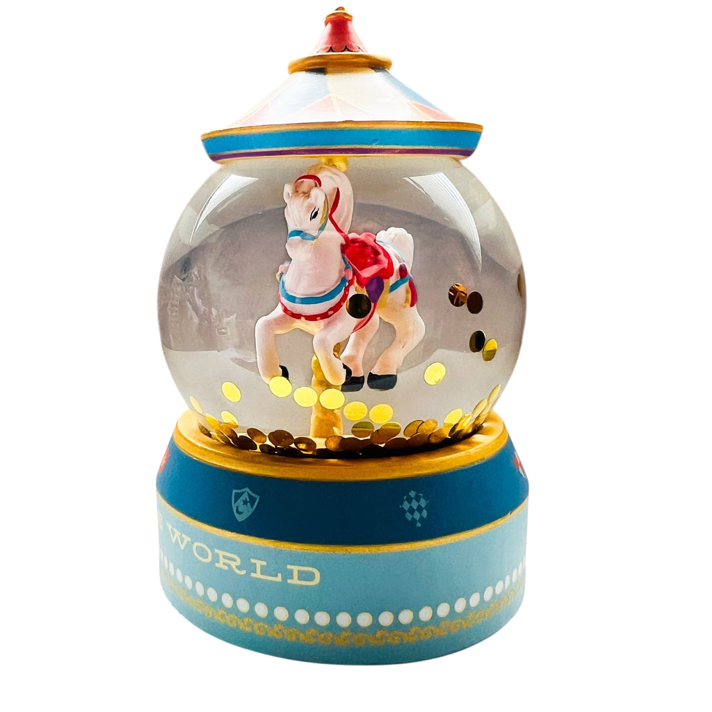 Disney Parks Carousels Around The World Snow Globe Snowglobe