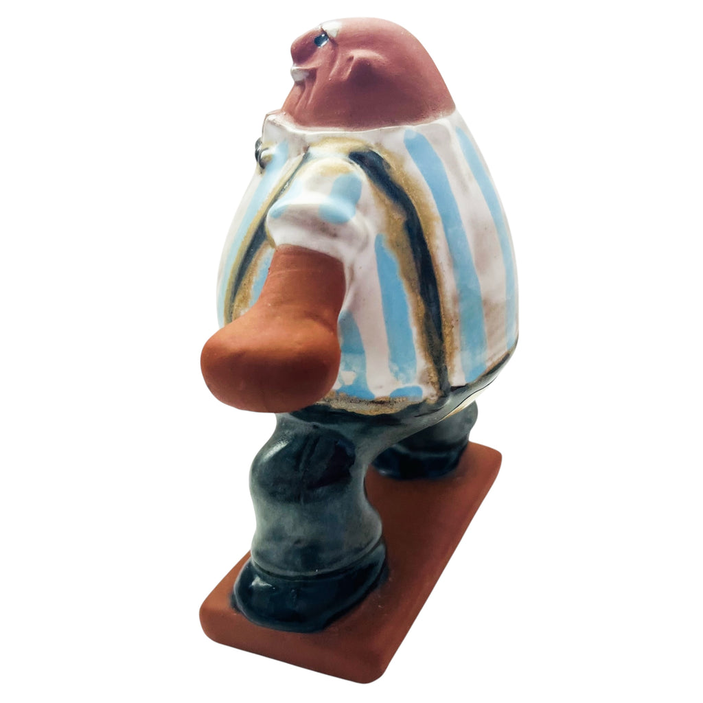 Vintage UCTCI JAPAN Man with Big Hands Stoneware Figurine Japan