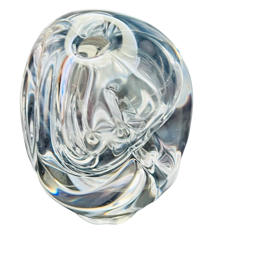 Sklo Lugano Lava Hand Blown Art Glass Object Heavy Vase