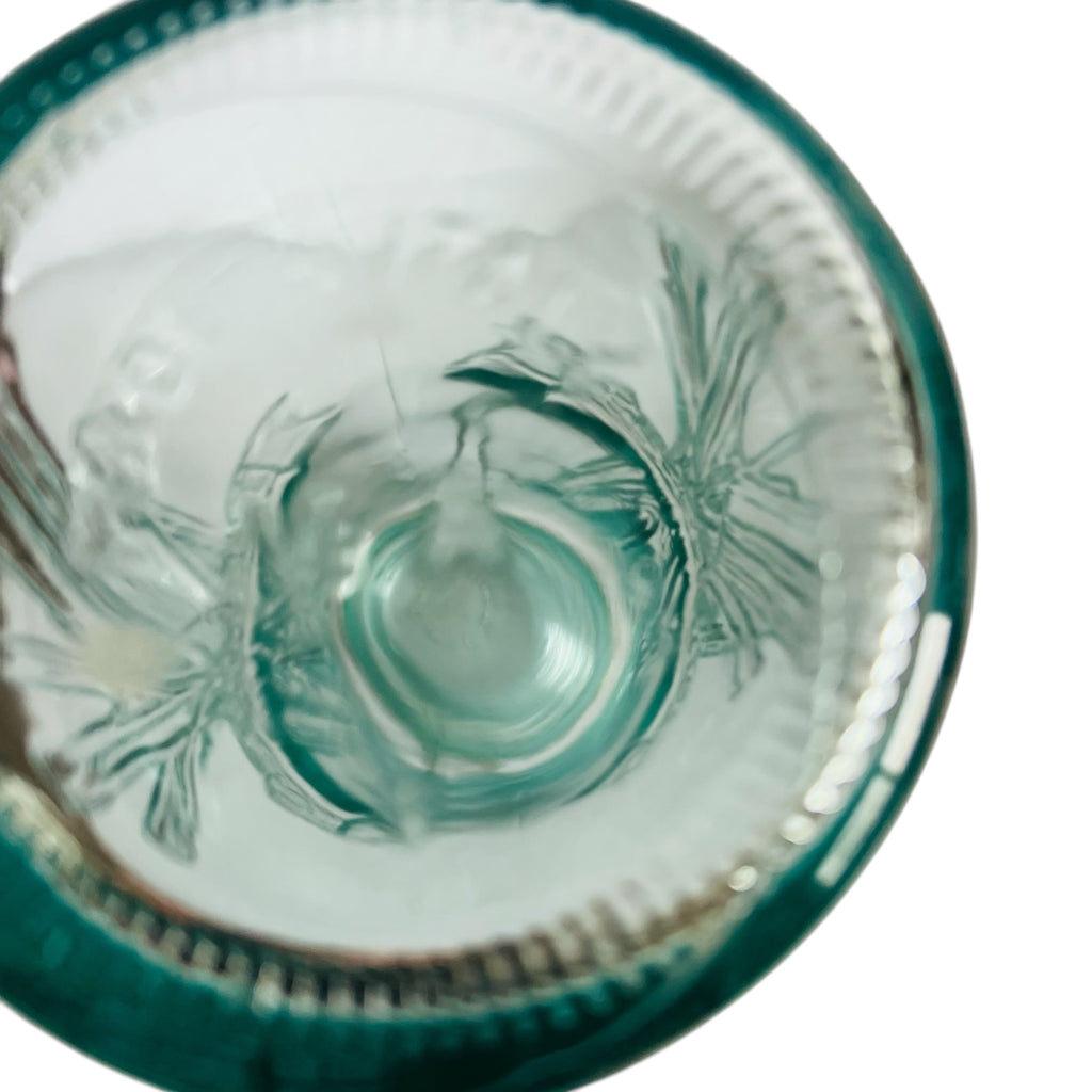 Vintage Hermetic Embossed Glass Spaghetti Pasta Airtight Jar Made in Italy