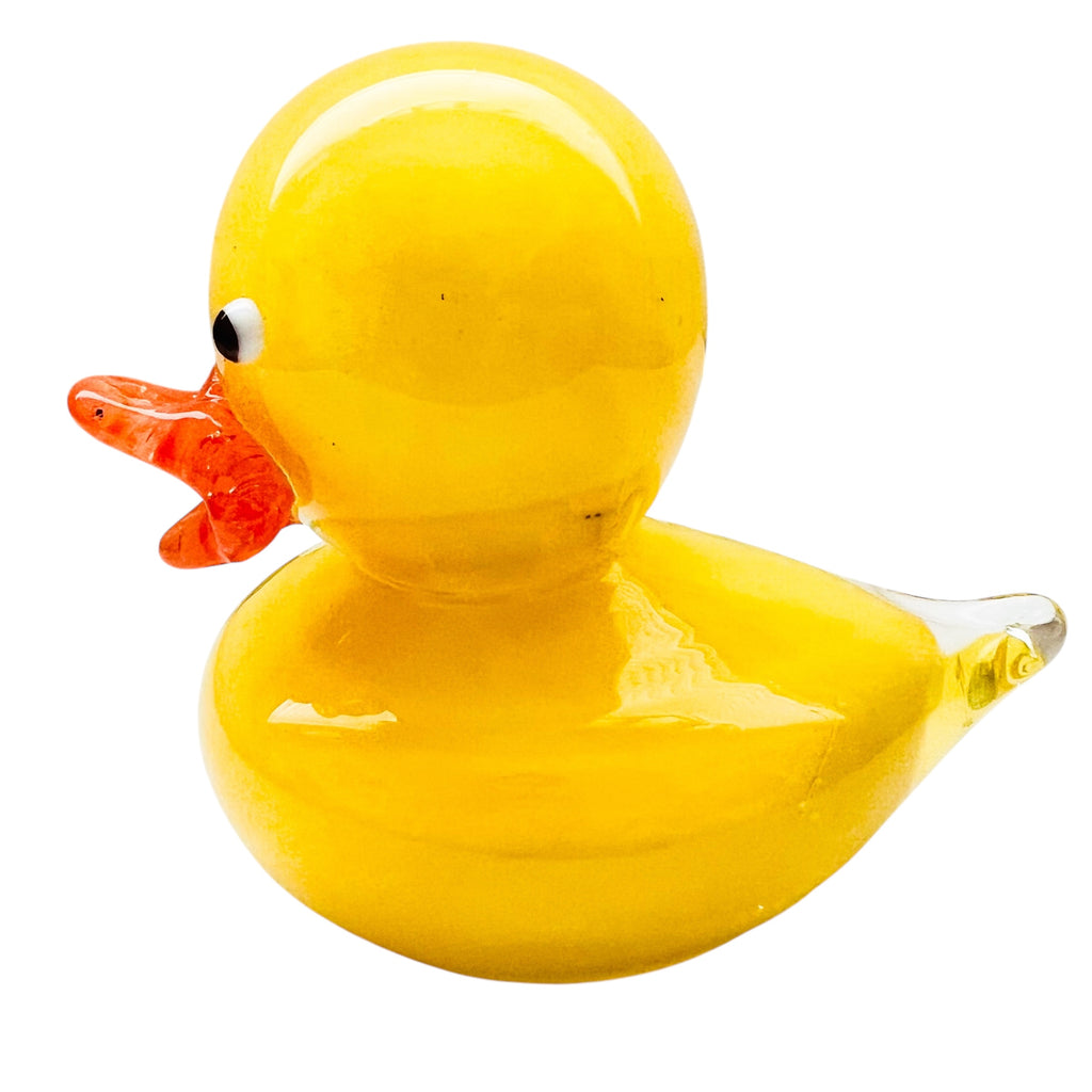 Vintage Rubber Ducky Blown Art Glass Figurine