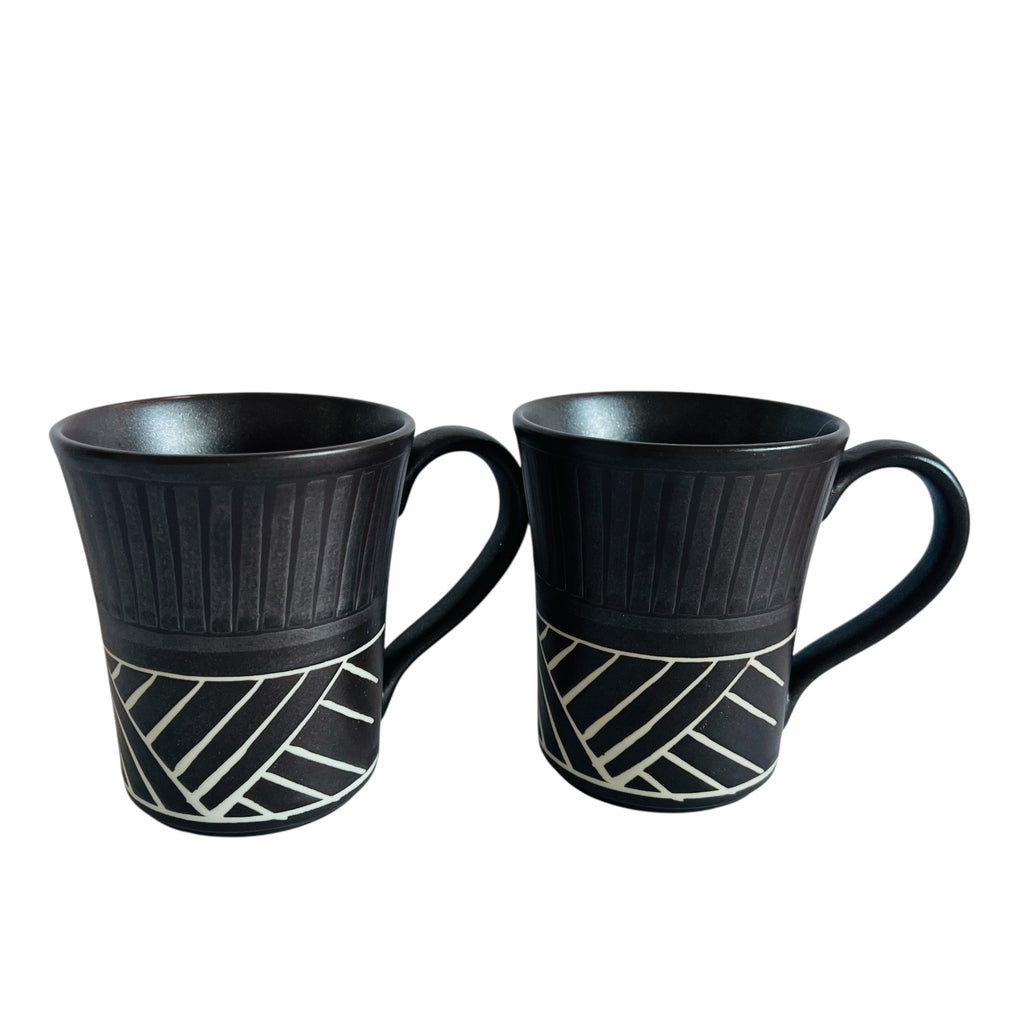 Vintage Toki Japan Art Pottery Mug -Set of 2