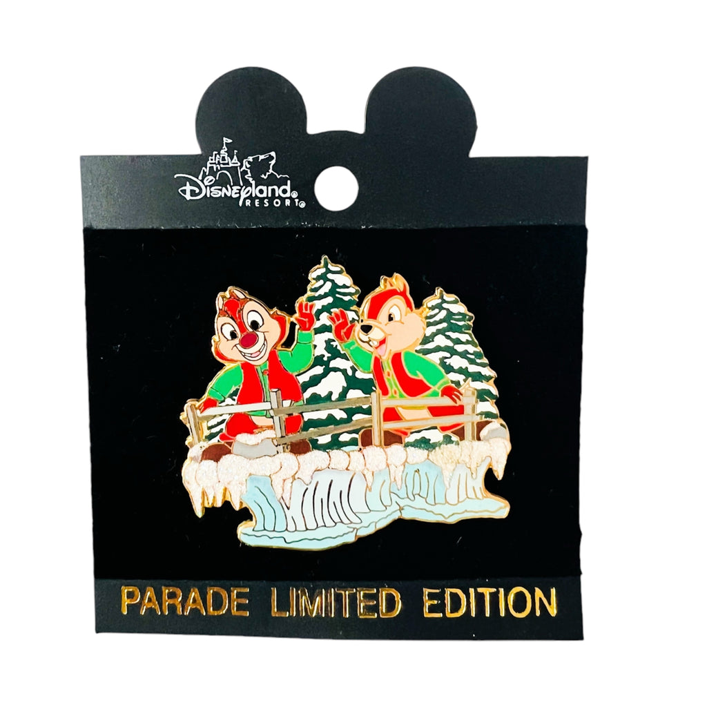Disney Chip & Dale Christmas Parade Series Winter Snow Disneyland Resort Jumbo LE Pin