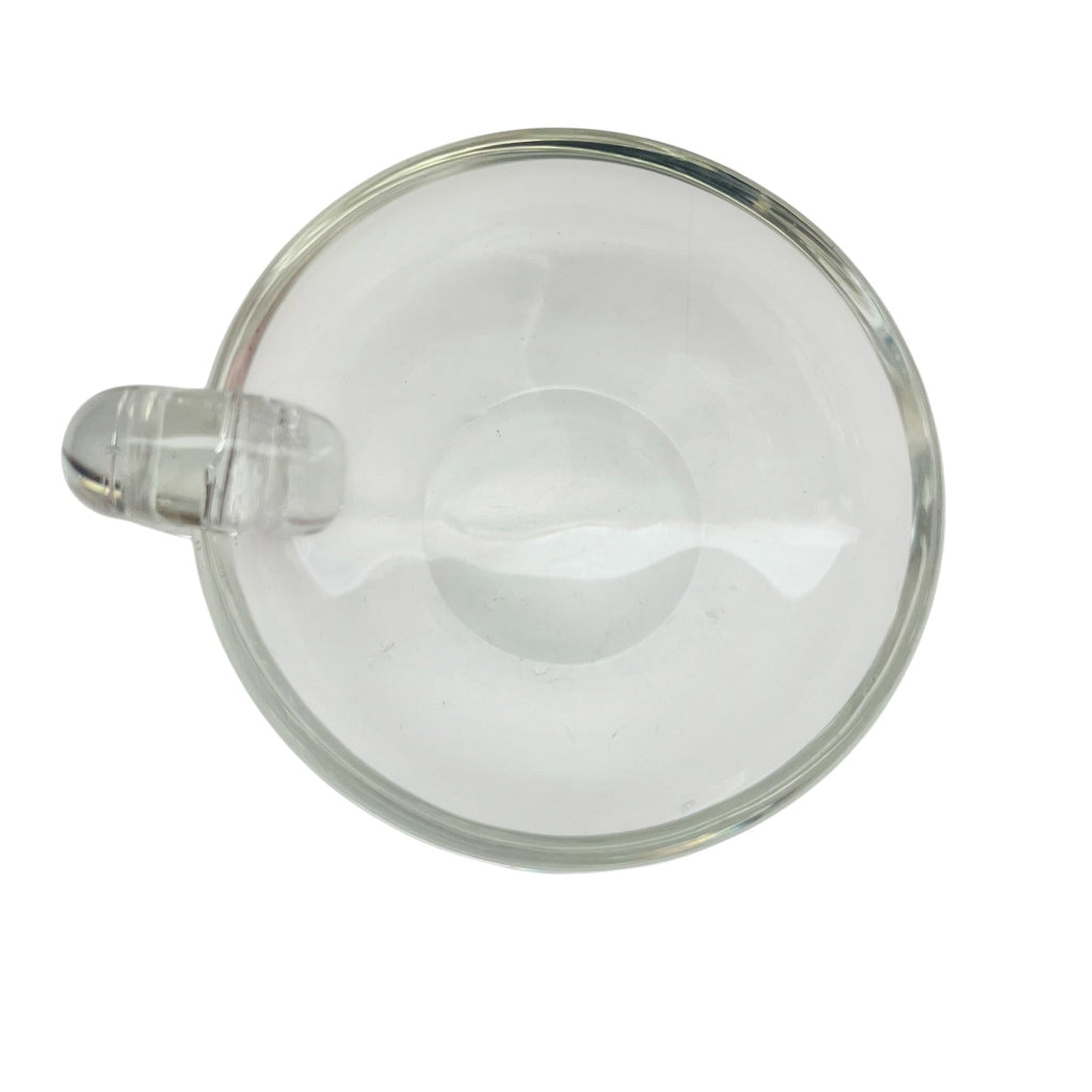 TOSCANY Handled Nappy Kristen Clear Glass Soap Dish with Curled Accent