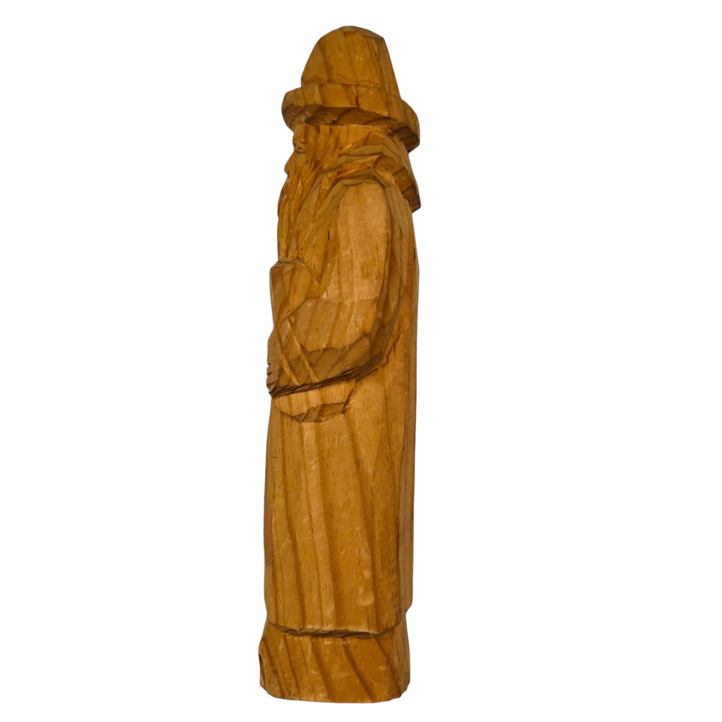 Vintage Hand Carved Wooden Bearded Man Figure