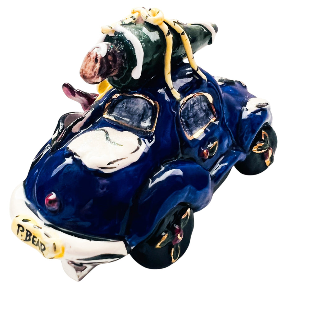 Blue Sky Clayworks Heather Goldminc Polar Bear in Car Figurine