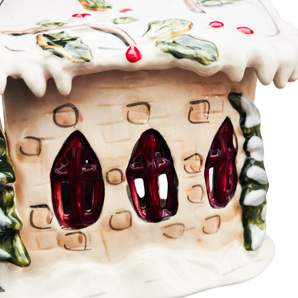 Blue Sky Clayworks Heather Goldminc Christmas Silent Night Church Tealight Candle Holder