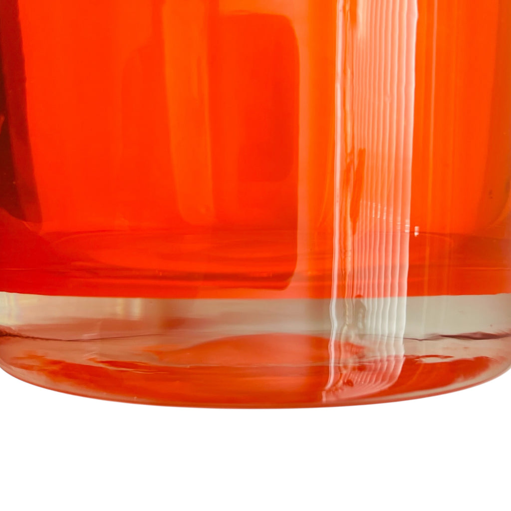 Vintage Blown Glass Tangerine Orange Vase