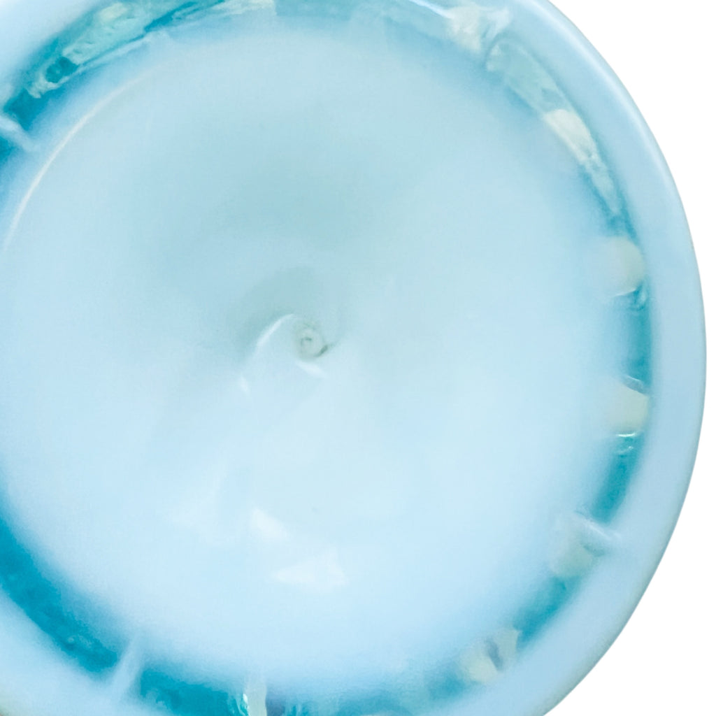 Vintage Fenton Art Glass Blue Opalescent Hobnail Cruet Bottle w/Stopper