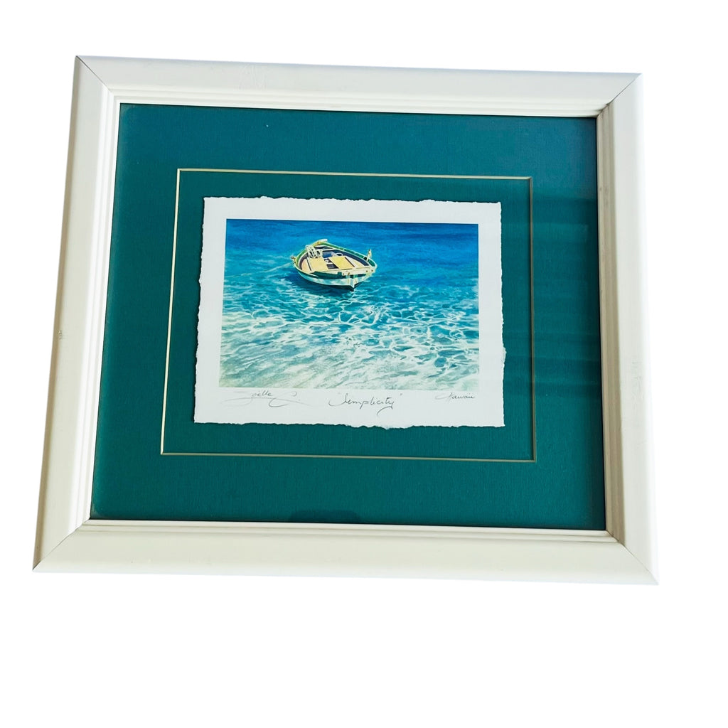 Joelle Art Studio Simplicity White Framed Nautical Art Print
