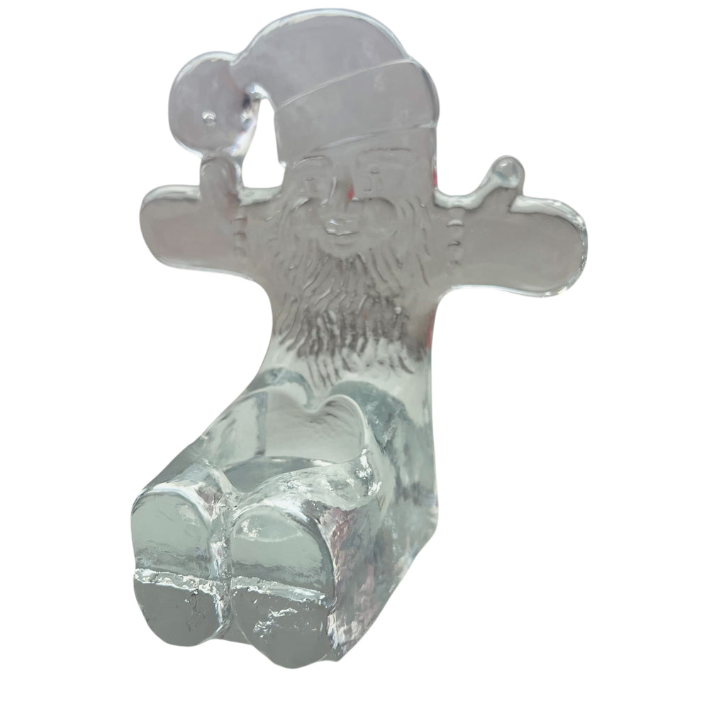 Kosta Boda Sweden Santa Claus Art Glass Votive Candle Holder
