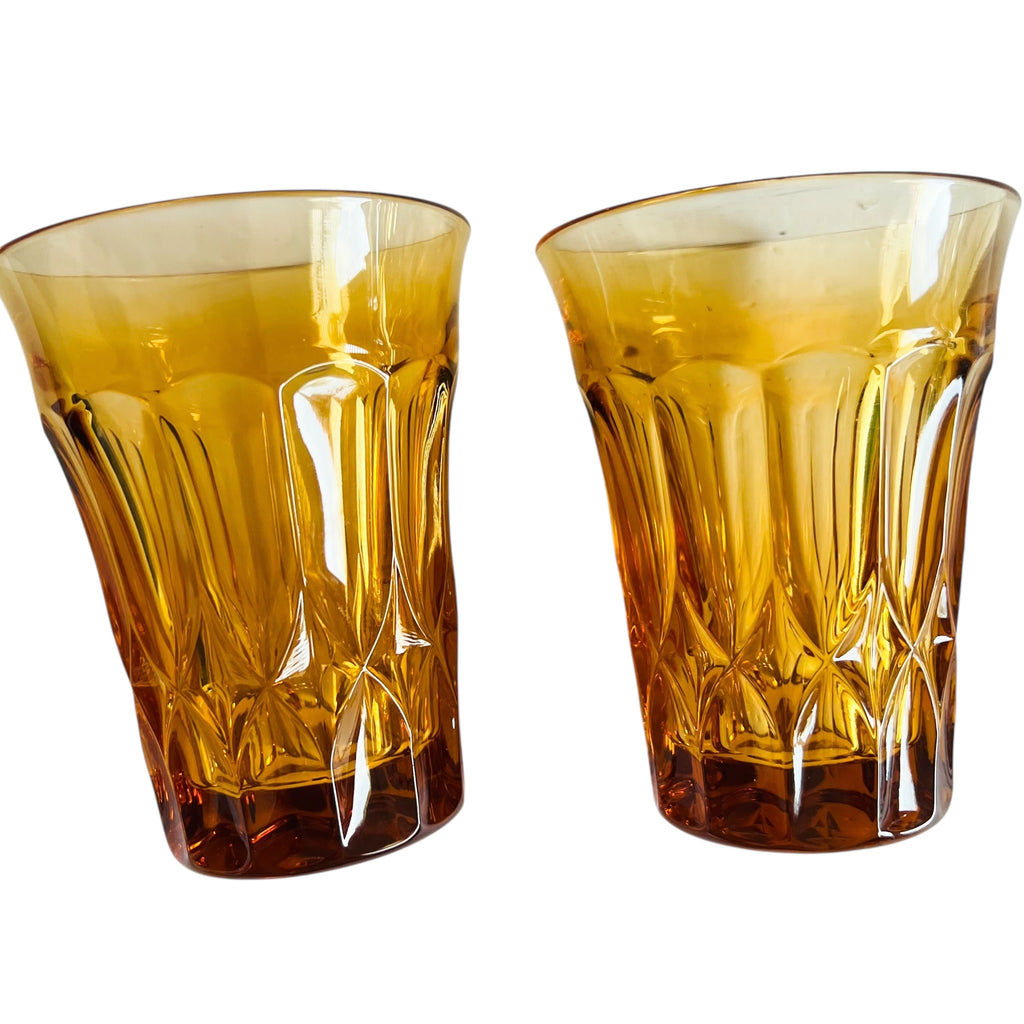 Nortitake Perspective Amber Tumbler Glass Set of 2