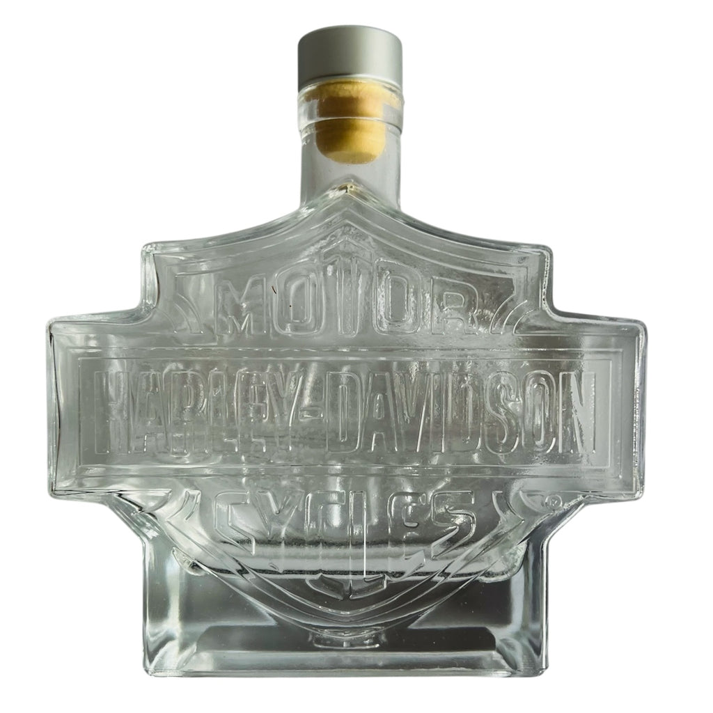 Harley Davidson Genuine Whiskey Glass Empty Decanter Bottle