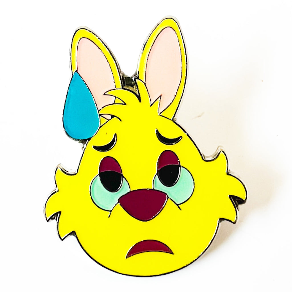 Disney White Rabbit Emoji Alice in Wonderland Pin