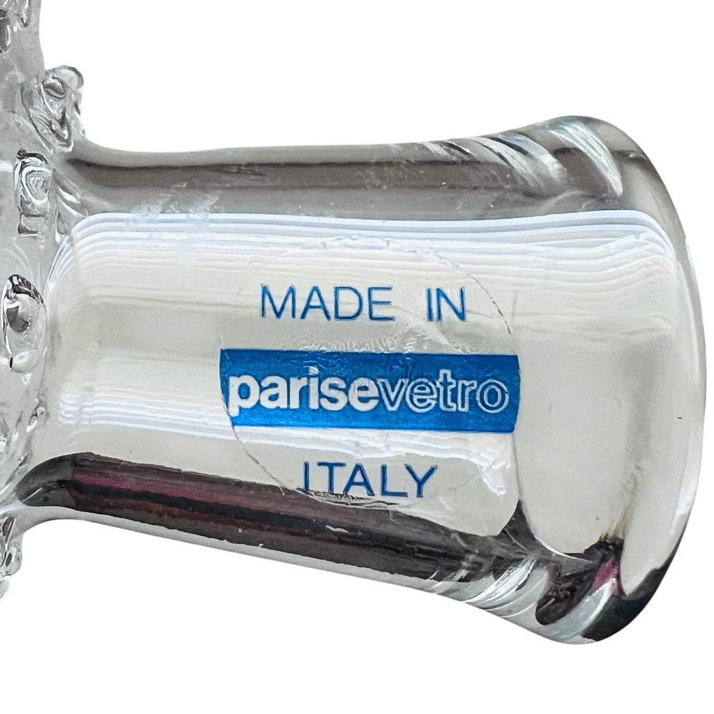 Parise Vetro Italy Hand-Blown Clear Art Glass Christmas Tree Topper