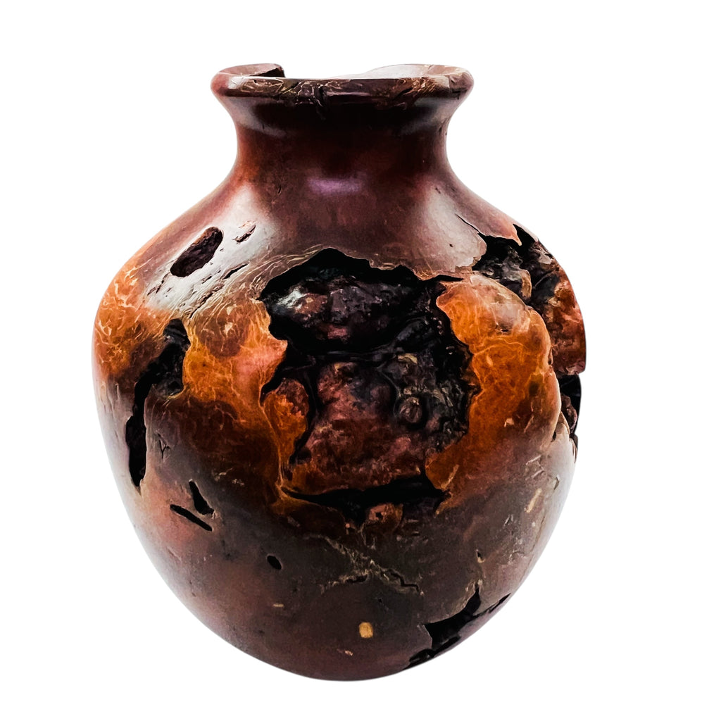 Vintage Mid Century Burl Wood Rustic Bud Vase