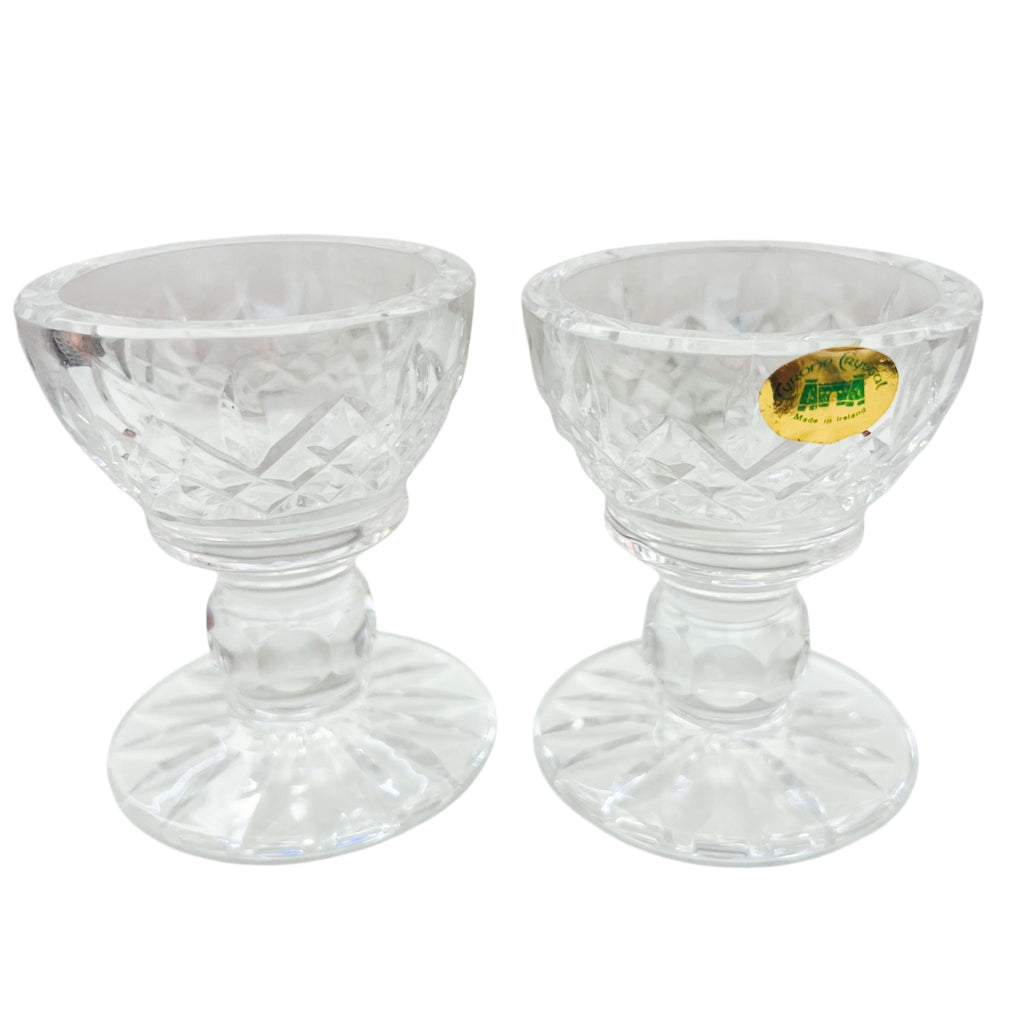 Vintage Tyrone Irish Lead Crystal Candlestick Pair