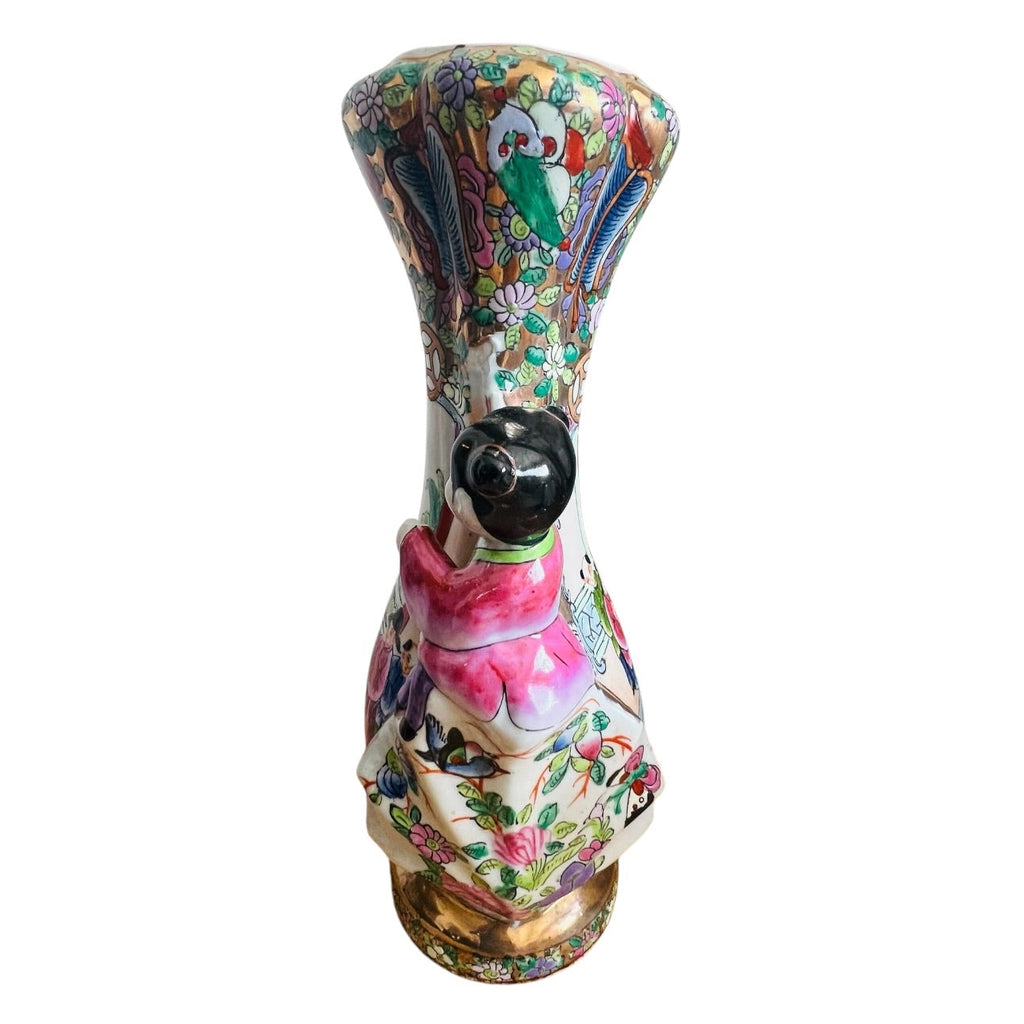 Vintage Famille Rose Porcelain Fertility Chinese Vase