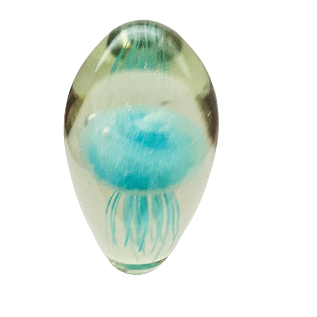 Vintage Jellyfish Art Glass Paperweight