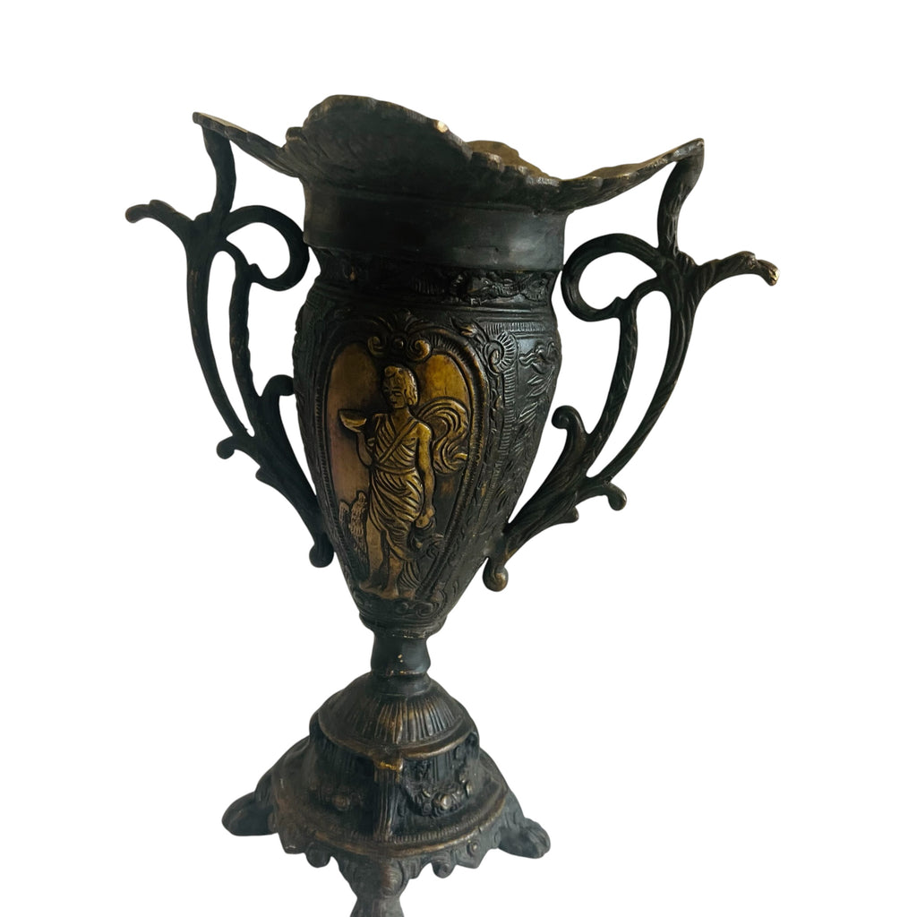 Antique Ornate Double Handle Vase -